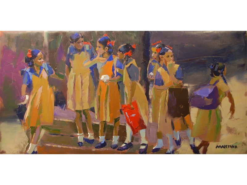 The Indian Schoolgirls120x60cm SOLD